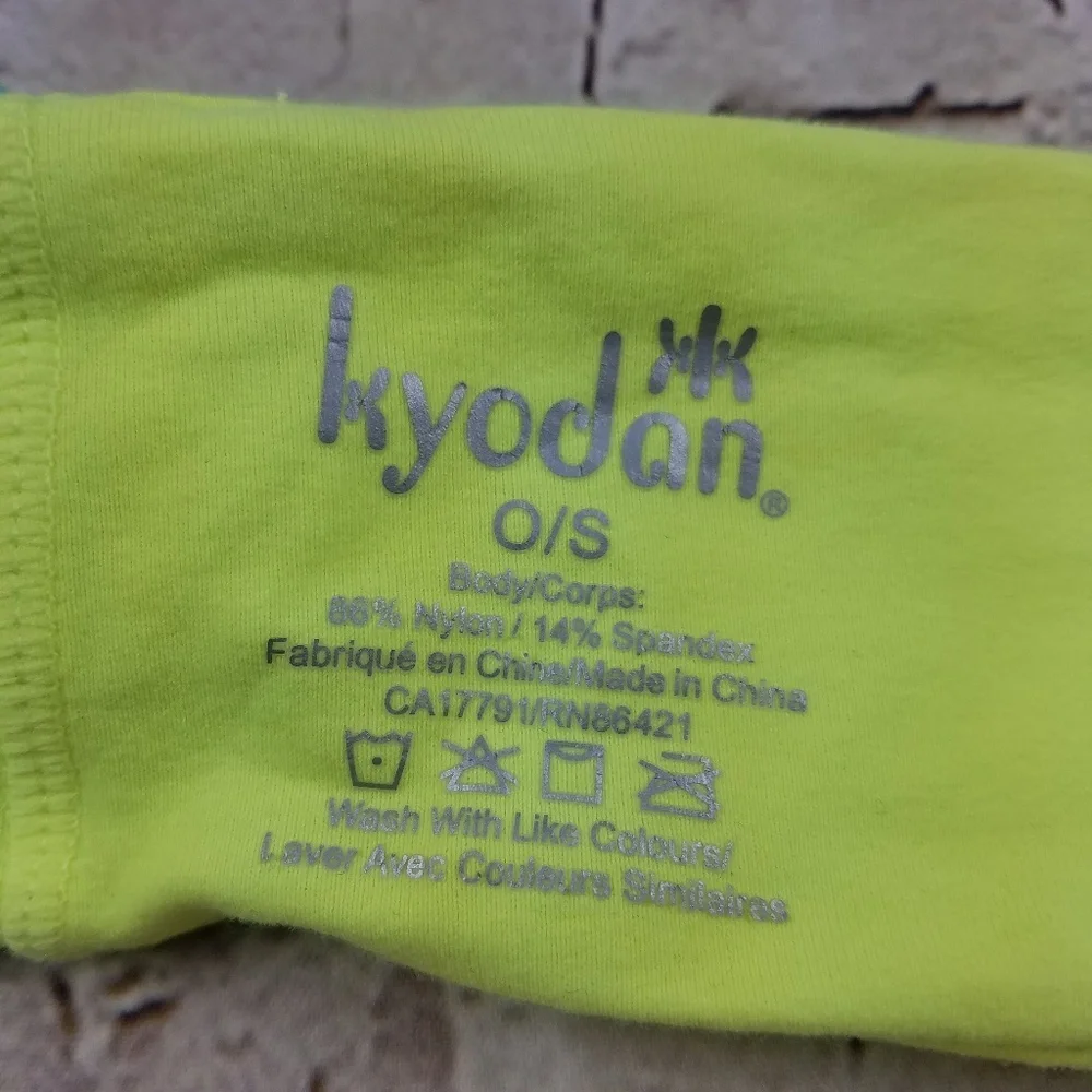 Kyodan Wide Knot Stretchy Headband Stretch Head Band Hair Neon Yellow Gym Active